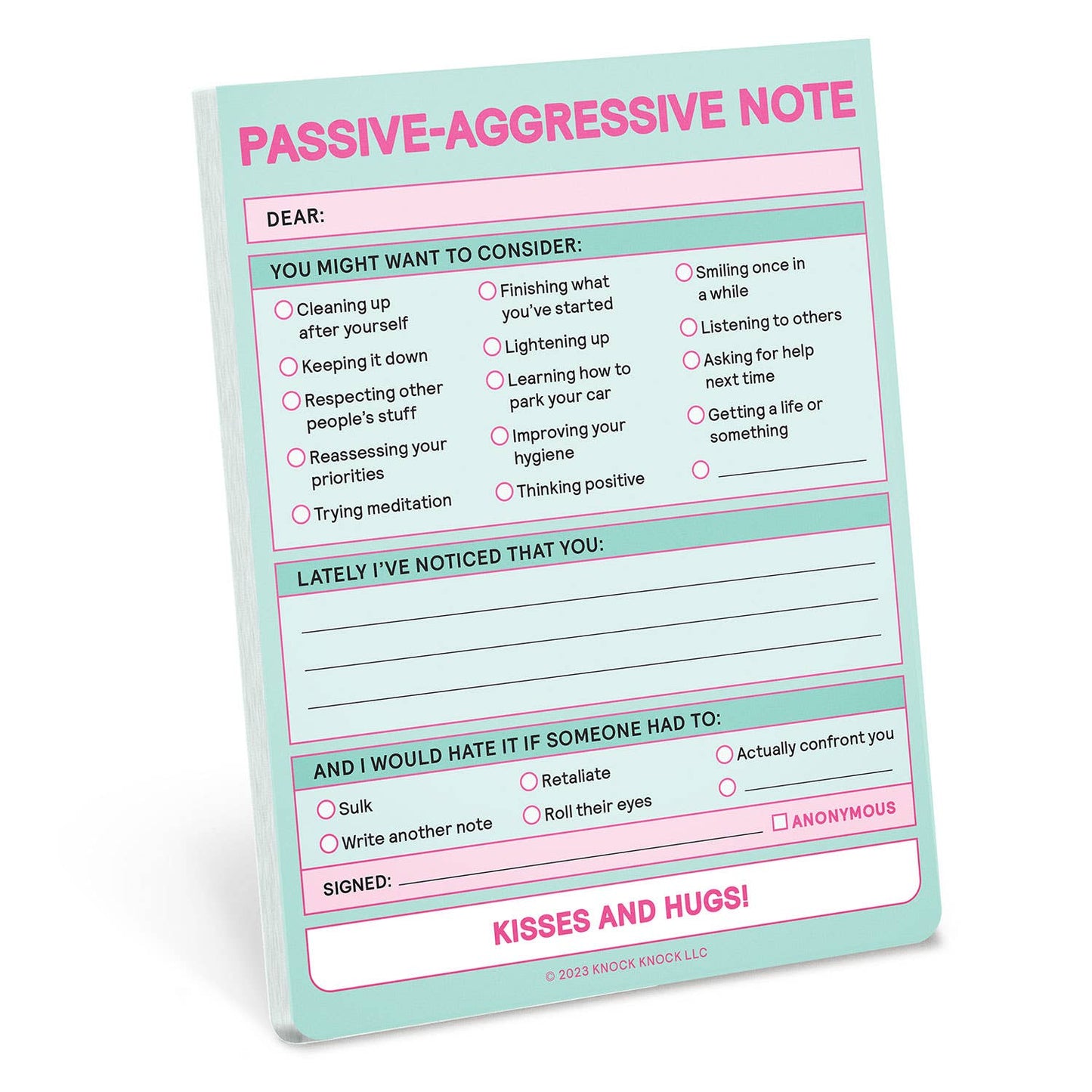 Nifty Notepad; Passive Aggressive (Pastel Version)