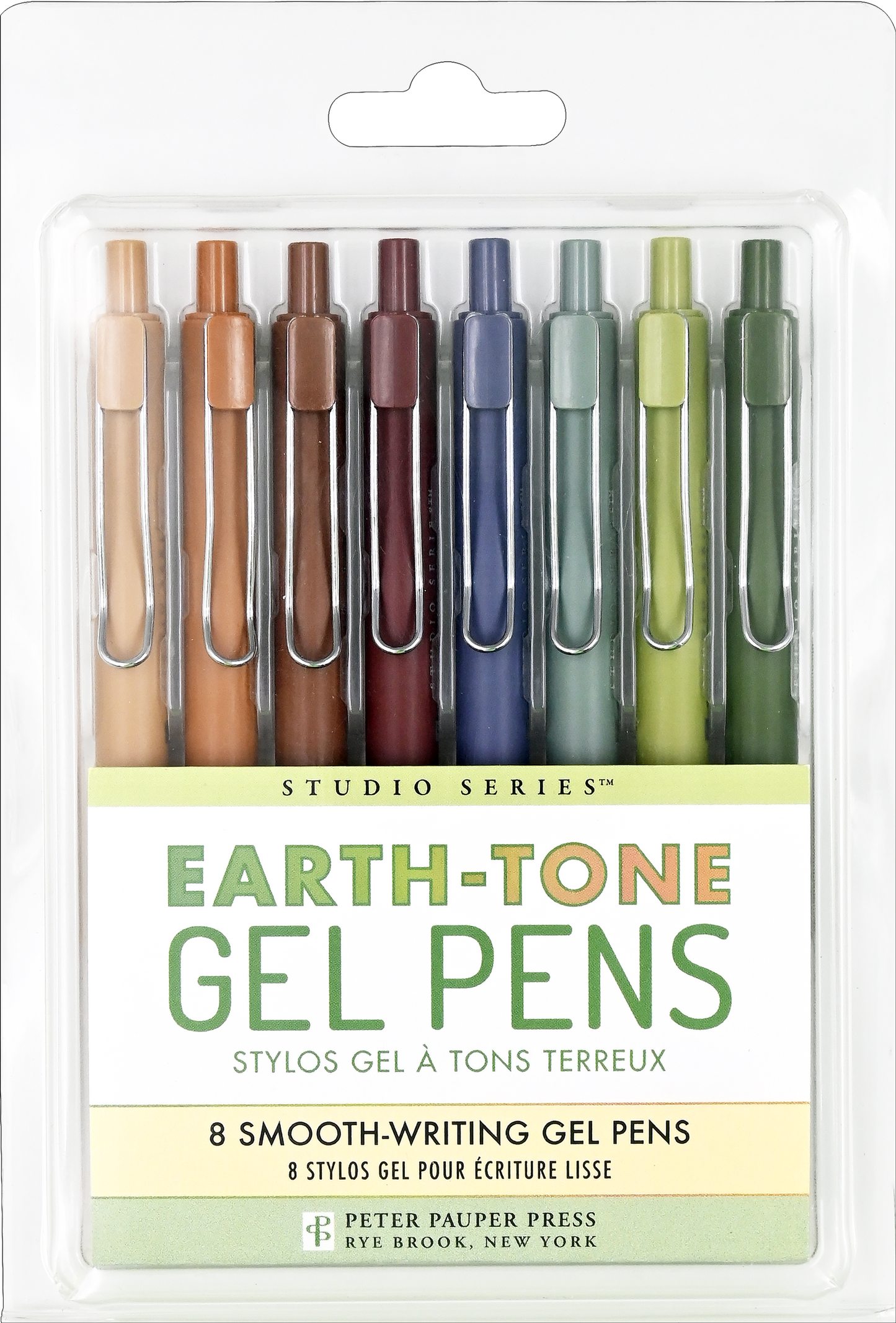 Earth-Tone Gel Pens; Studio Series (Set of Eight)