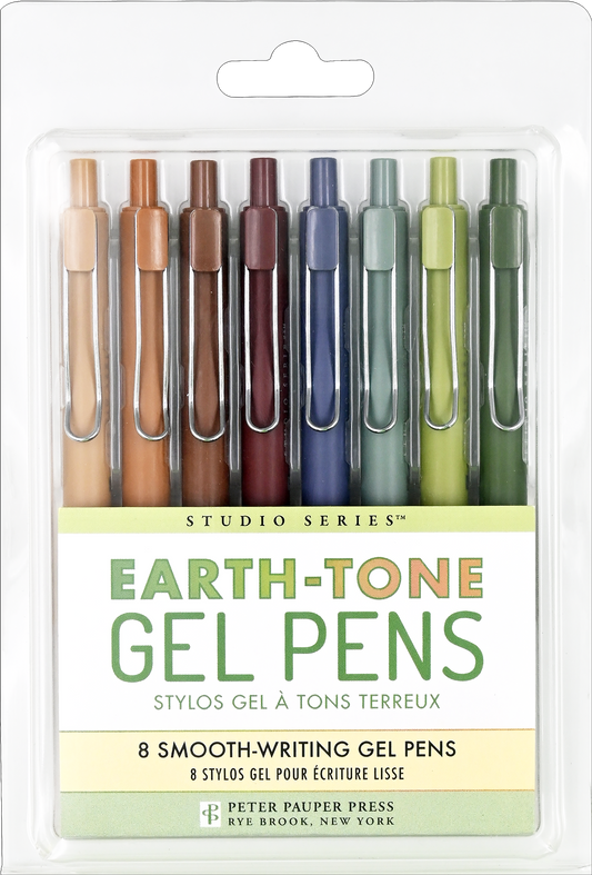 Earth-Tone Gel Pens; Studio Series (Set of Eight)