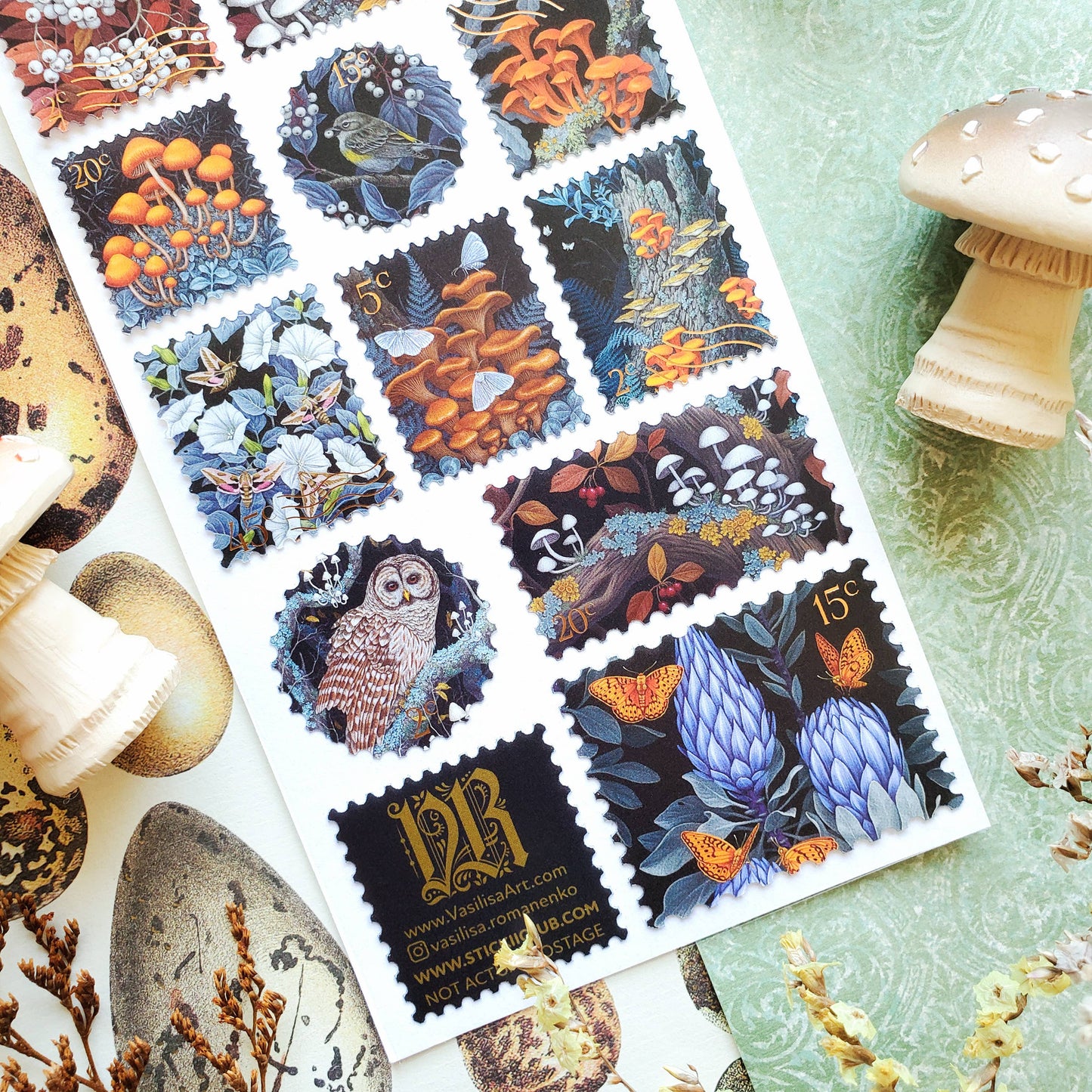 Stickii Sticker Sheet; Enchanted Forest Blooms