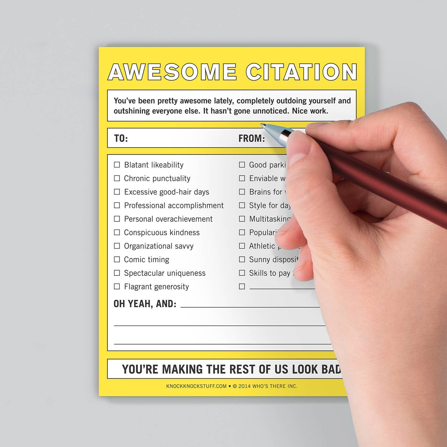 Nifty Notepad; Awesome Citation (Yellow, 50 Sheets)