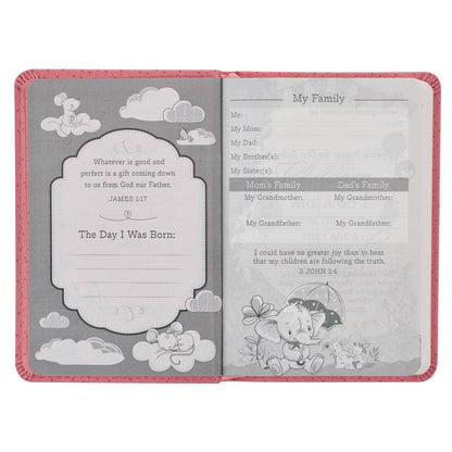 Bible NLT Infant New Testament (Faux leather, Pink)