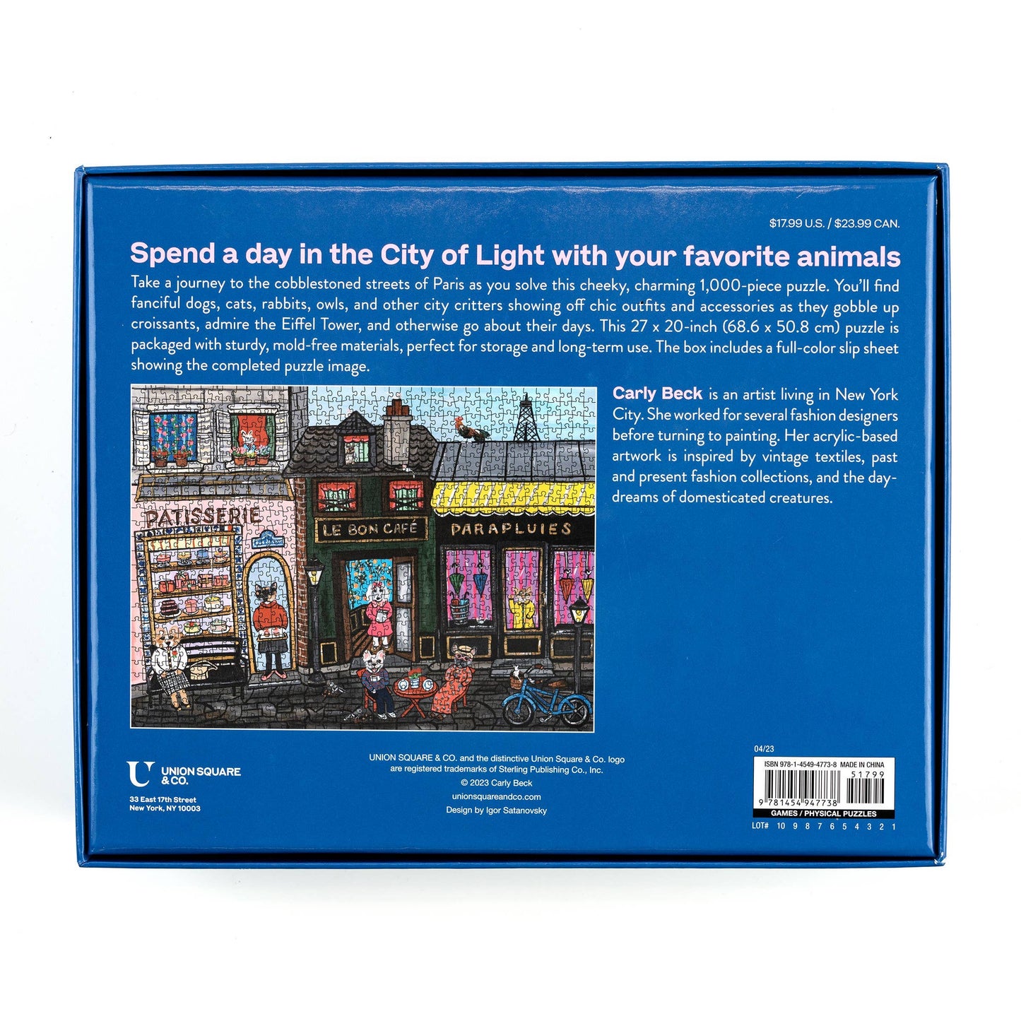 Jigsaw Puzzle; Pets in Paris 1,000-Piece