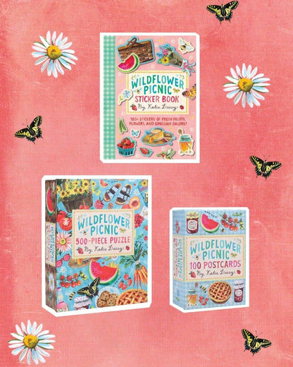 Postcard Set; Wildflower Picnic Postcards (100 Post Cards)