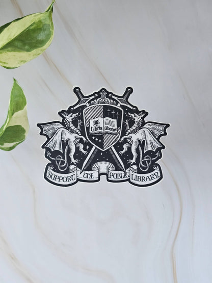 Support the Public Library Vinyl Sticker | Book Lover Gift