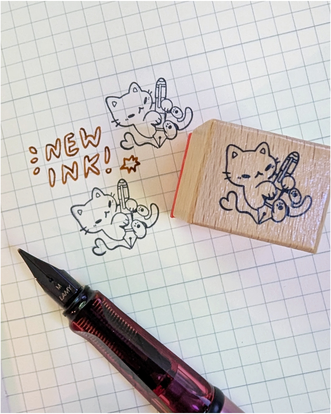 Wood Stamp; New Ink Day | CC's Art Café