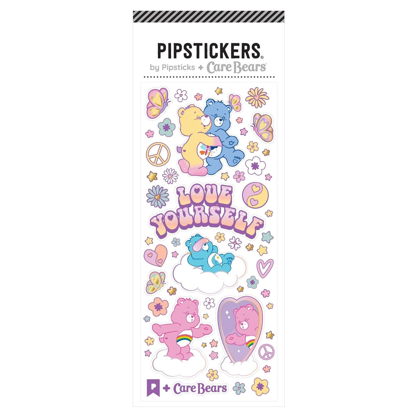 Pipsticks Sticker Sheet; Care Bears Love Yourself