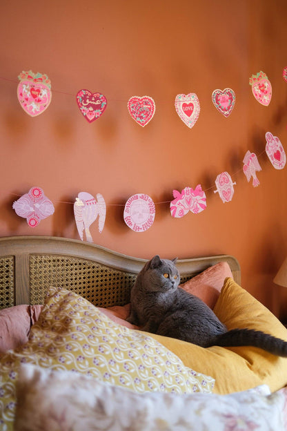 Sewn Garland; Love Birds