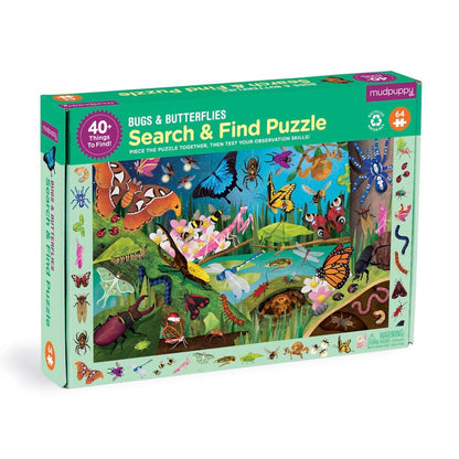 Jigsaw Puzzle; Bugs & Butterflies (64 Pieces)