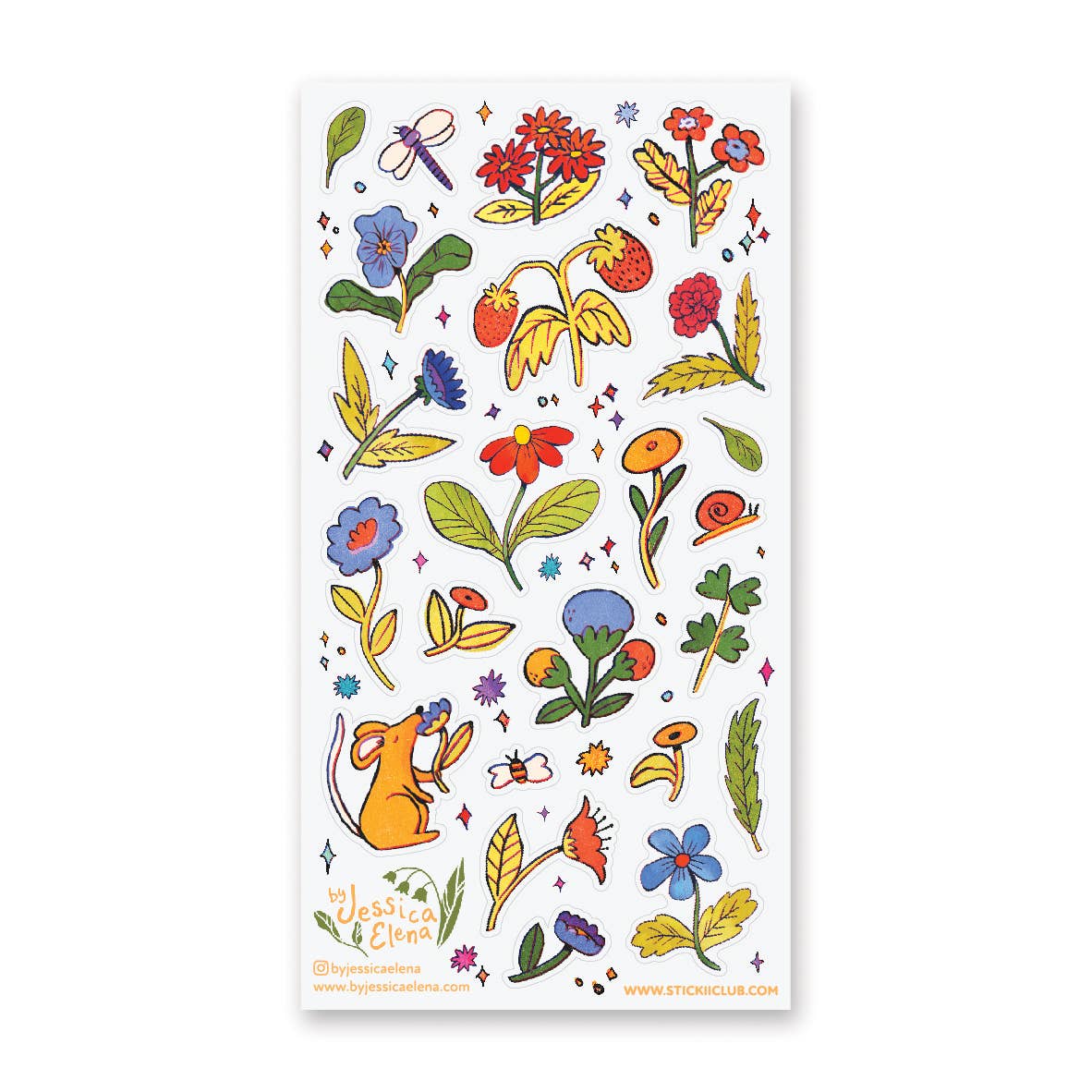 Sticker Sheet; Garden-Fresh Flora