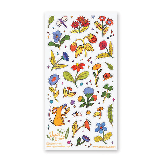 Sticker Sheet; Garden-Fresh Flora