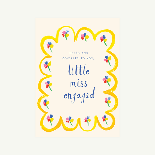 Engagement Card; Little Miss Engaged