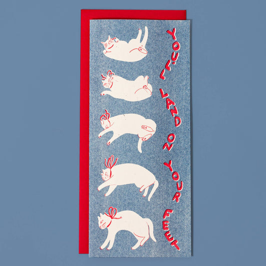 Encouragement Card; You'll Land on Your Feet (Risograph Card)