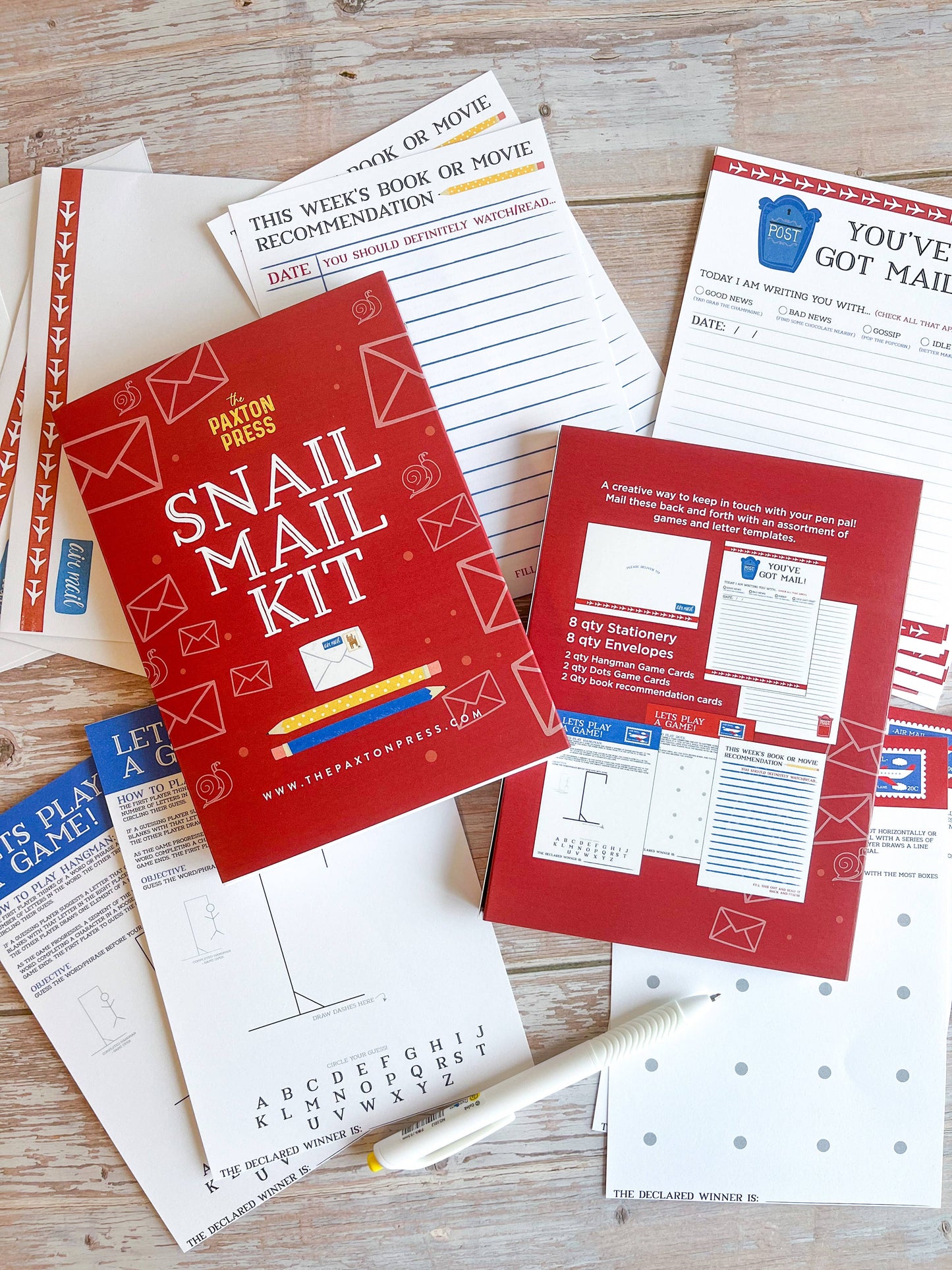 Pen Pal Kit; Snail Mail (Games & Letter Templates)