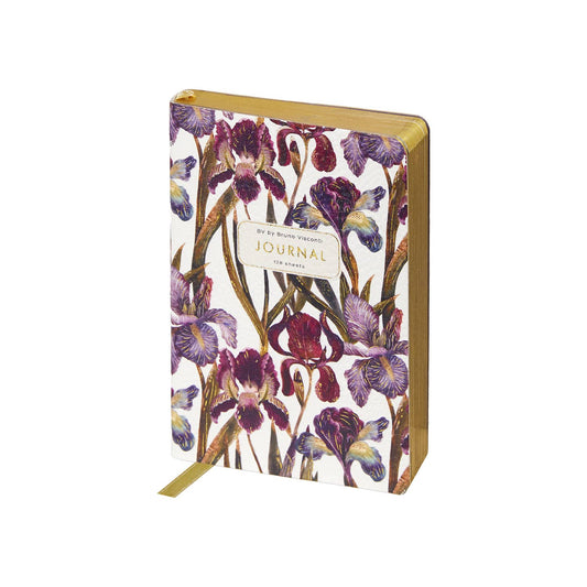 Daily Planner Journal; Irises (A6, Vegan Leather) - BV by Bruno Visconti