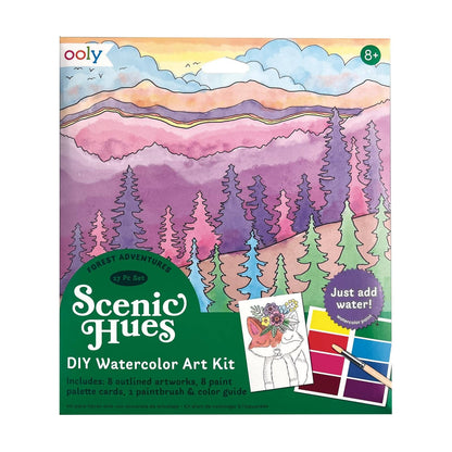 Ooly Watercolor Kit; Scenic Hues, Forest Adventure