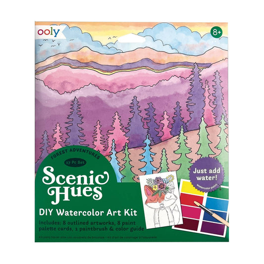Ooly Watercolor Kit; Scenic Hues, Forest Adventure