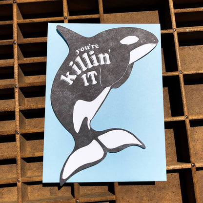 Gift Card Holder; Killin' It Killer Whale