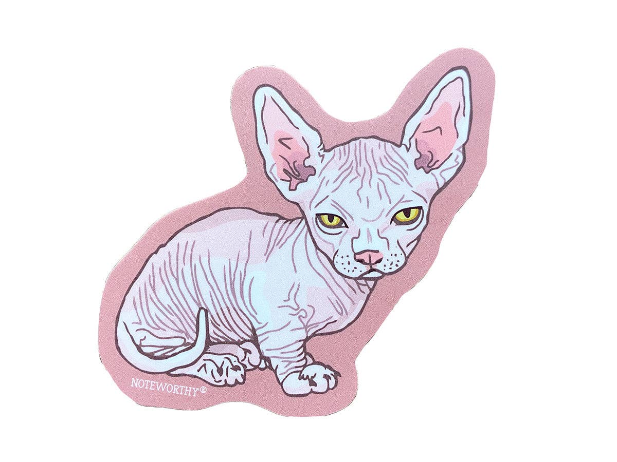 Vinyl Sticker; Hairless Cat