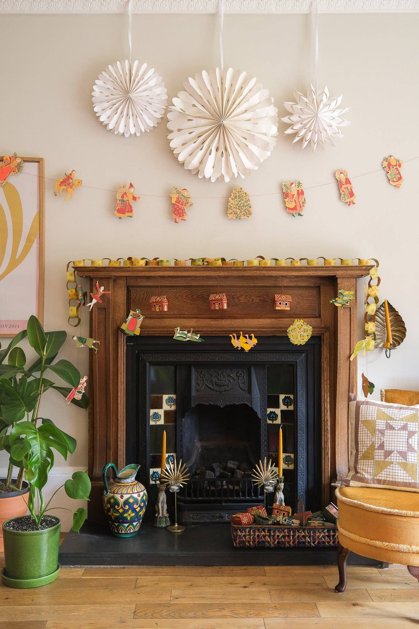 Sewn Garland; 12 Days of Christmas