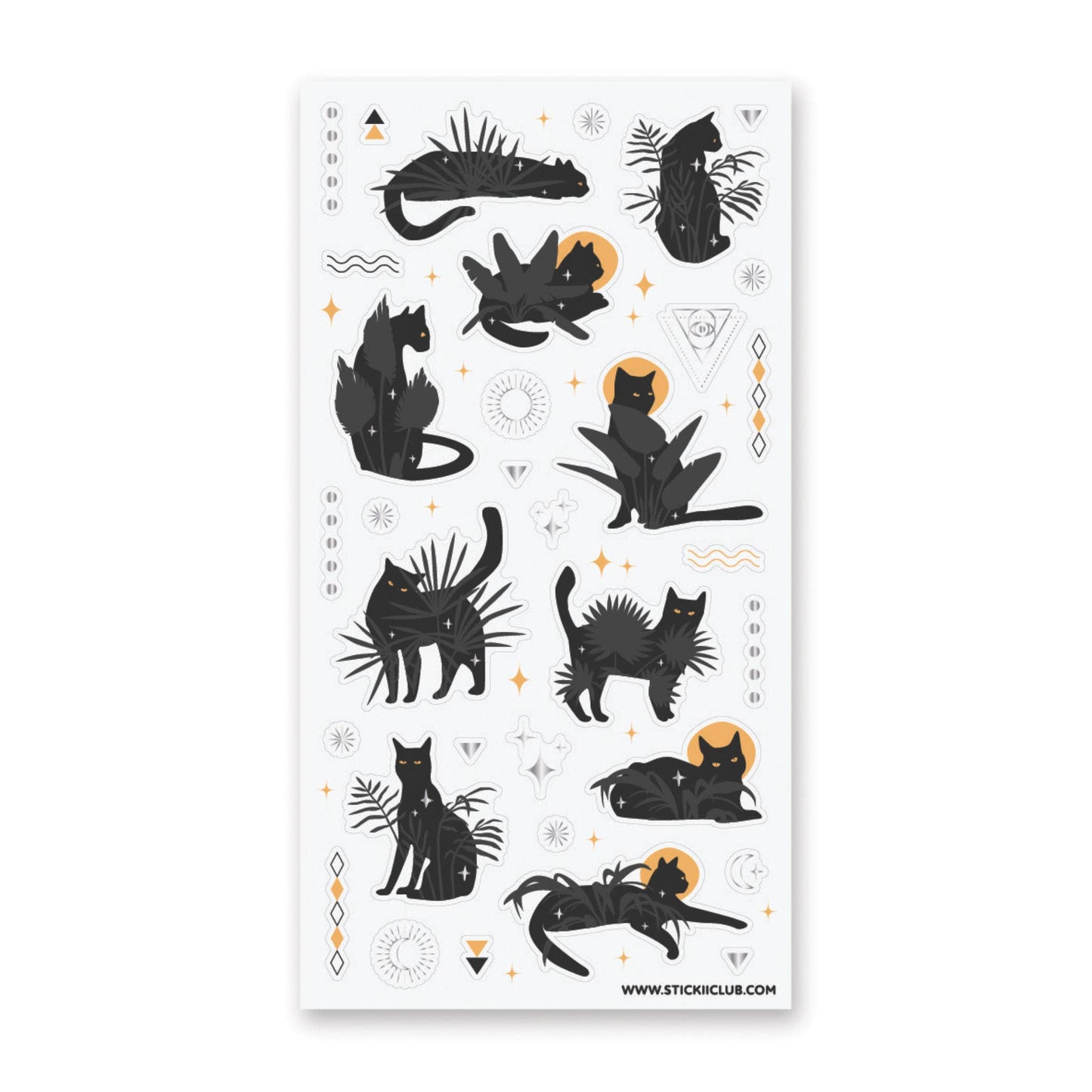 Stickii Sticker Sheet; Beloved Black Cats