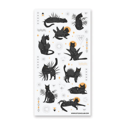 Stickii Sticker Sheet; Beloved Black Cats