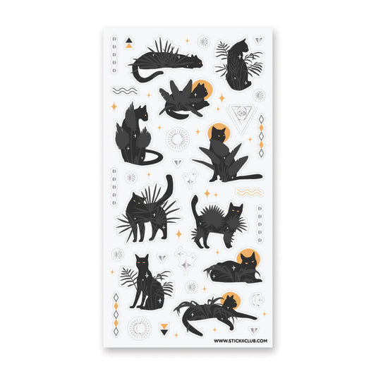 Stickii Sticker Sheet; Beloved Black Cats
