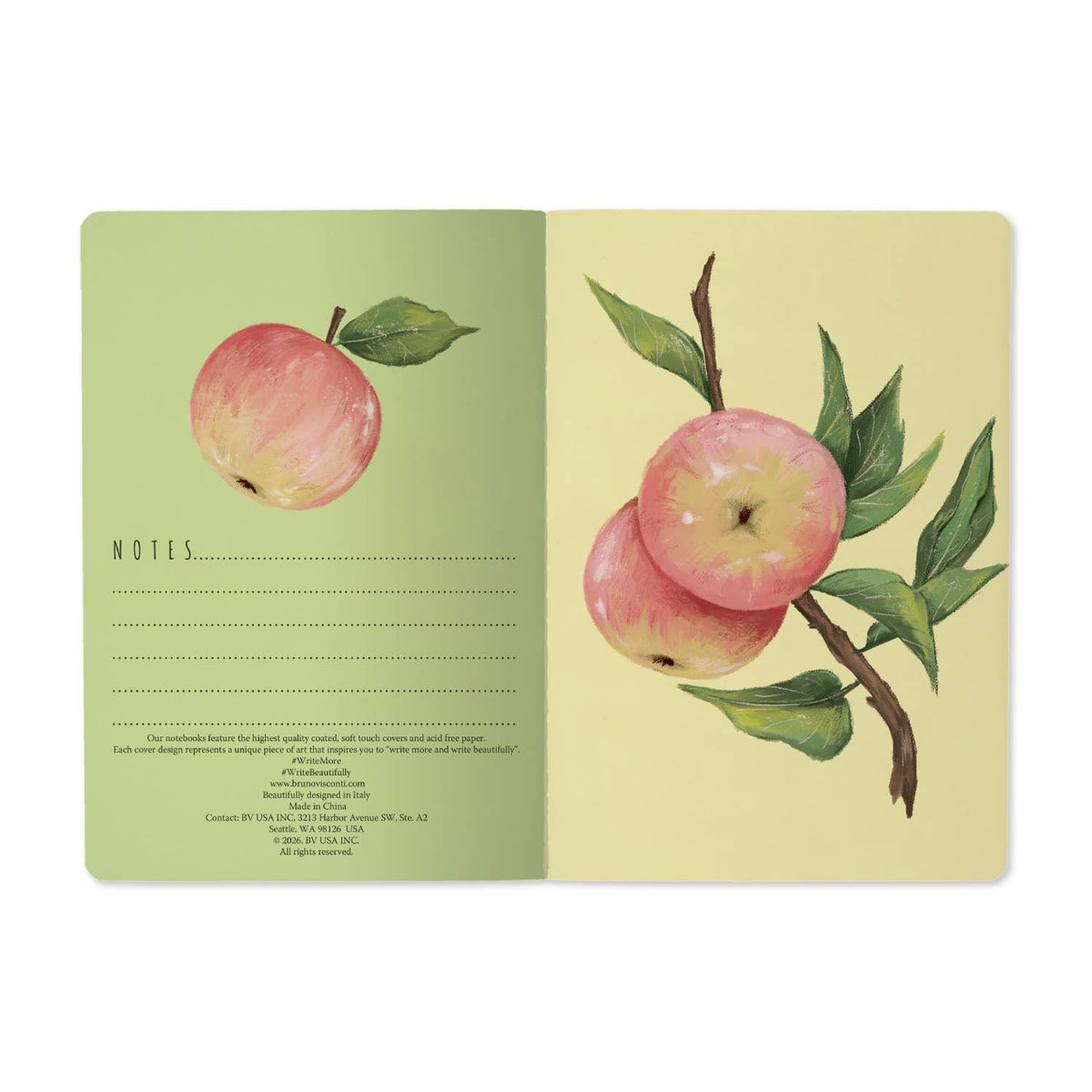 A5 Notebook; Apples on the Tree | BV by Bruno Visconti