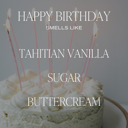 Soy Candle; Happy Birthday 9 oz (Gold Foil, Multi-layered Scent) By Sweet Water Decor
