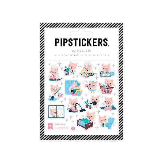 Pipsticks Sticker Sheet; Piggy Polishers