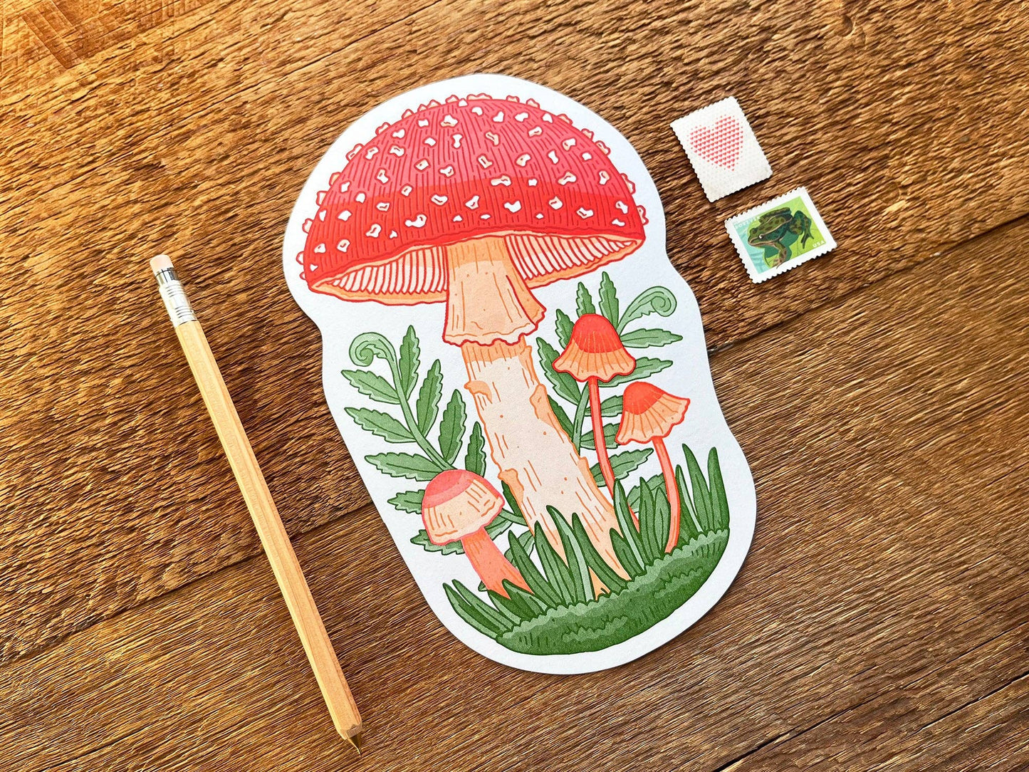 Postcard; Mushroom (Large Cut-Out)