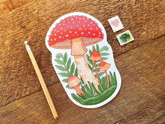 Postcard; Mushroom (Large Cut-Out)