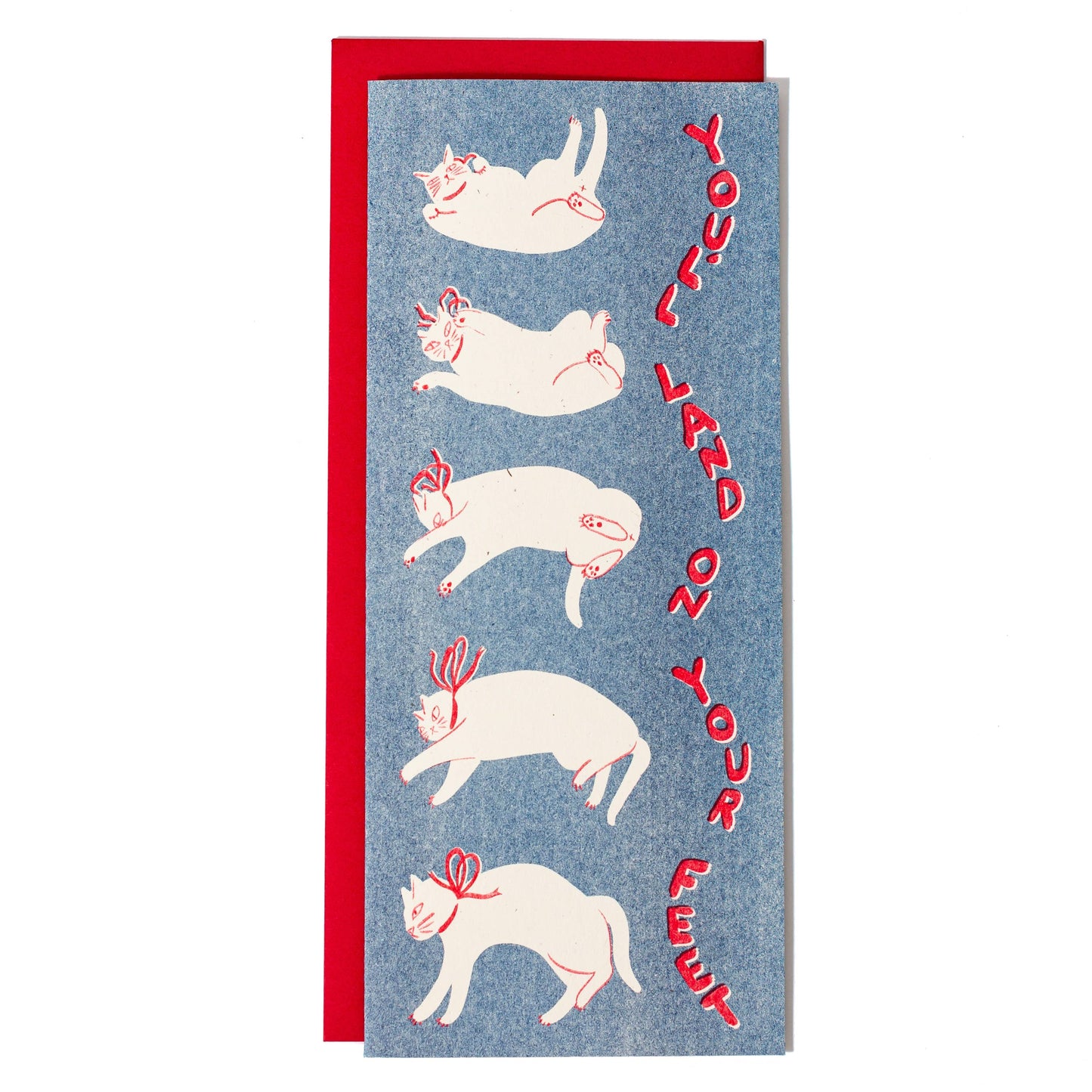 Encouragement Card; You'll Land on Your Feet (Risograph Card)