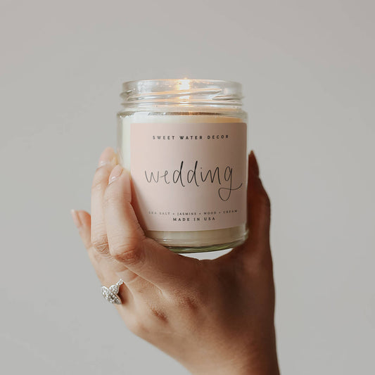 Soy Candle; Wedding Day 9 oz By Sweet Water Decor (40+hrs of Burn Time)