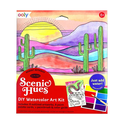 Ooly Scenic Hues: D.I.Y. Watercolor Art Kit - Desert Getaway