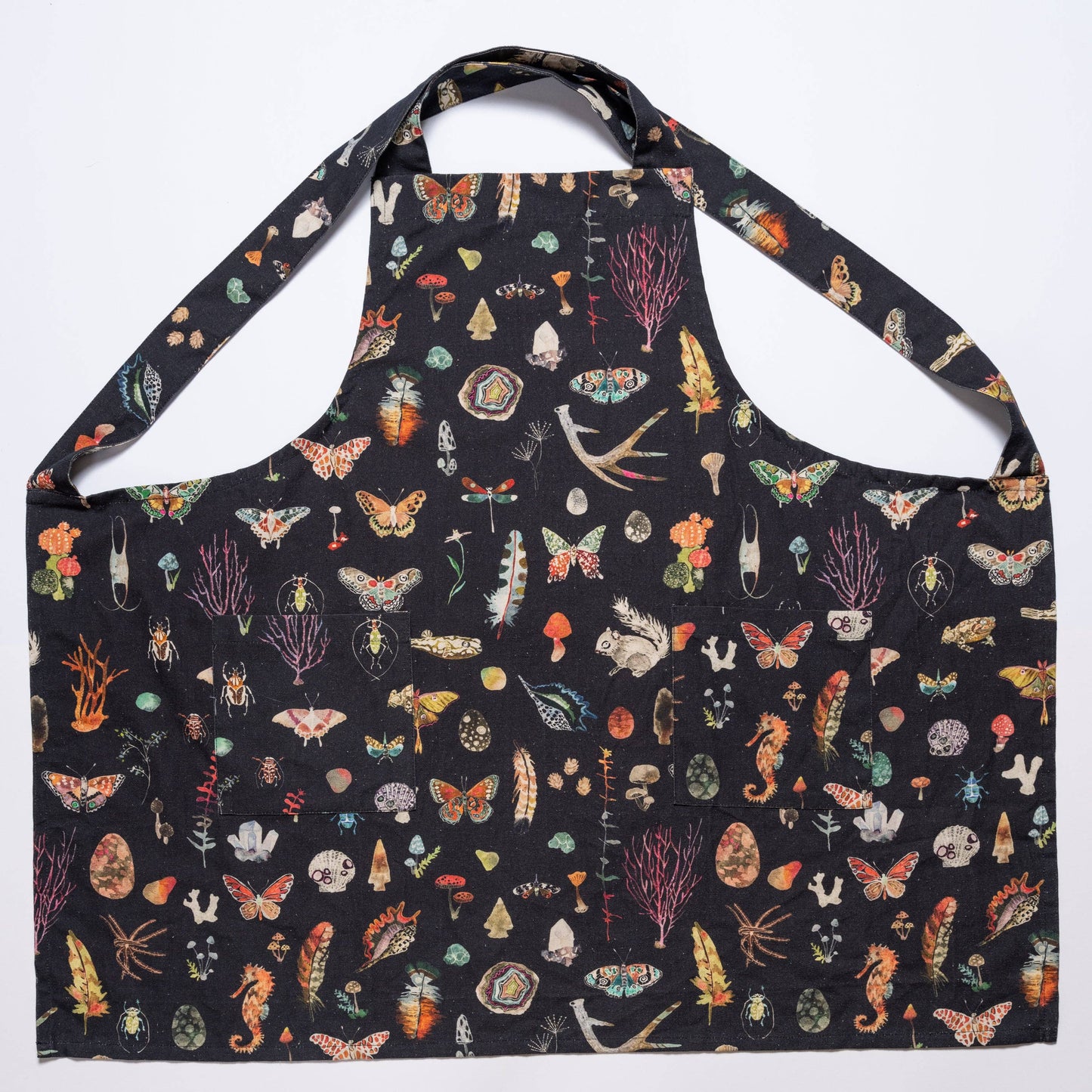 Smock Apron; Specimens in Black (100% Cotton)