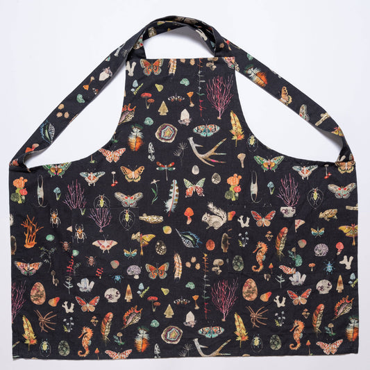 Smock Apron; Specimens in Black (100% Cotton)