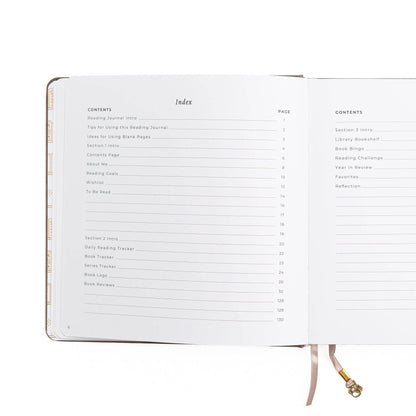 Reading Journal; Vintage Library in Lilac