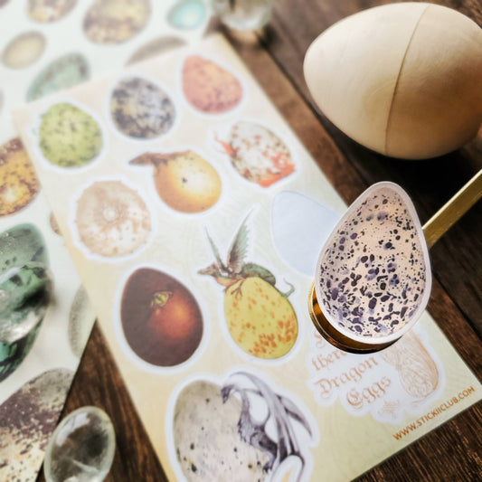 Stickii Sticker Sheet; Dragon Eggs
