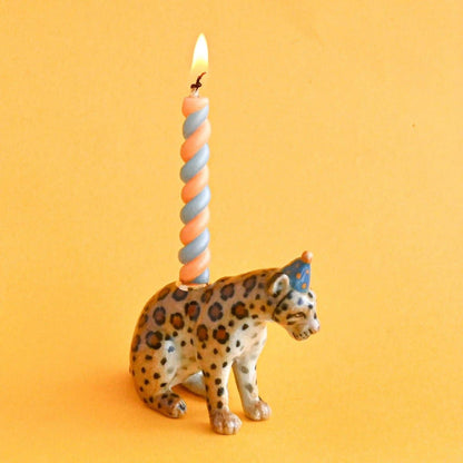 Camp Hollow Cake Topper; Jaguar (Hand-Painted Porcelain)