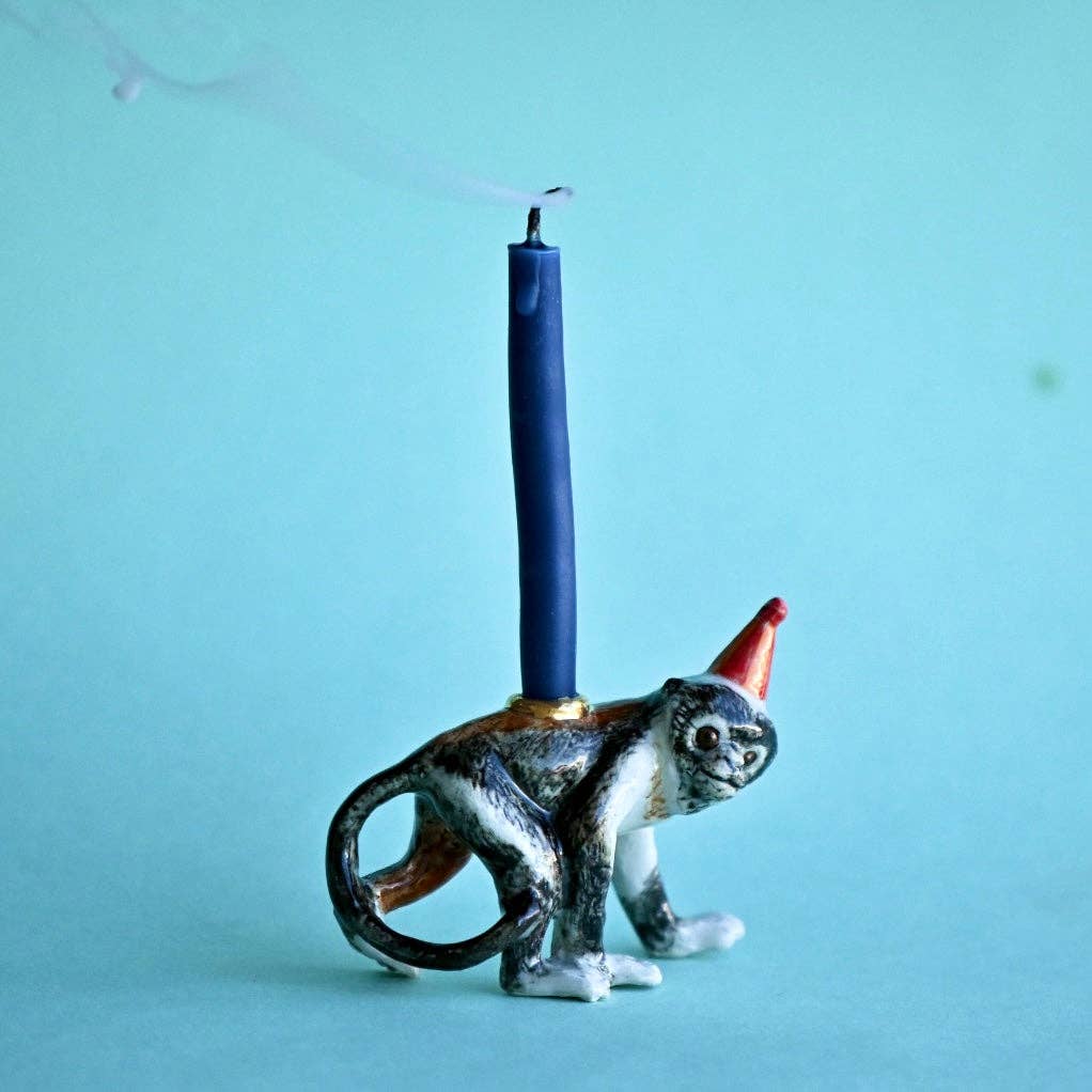 Camp Hollow Cake Topper; Year of the Monkey (Hand-Painted Porcelain)