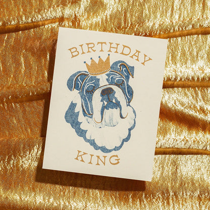 Birthday Card; Birthday King (Risograph Card)
