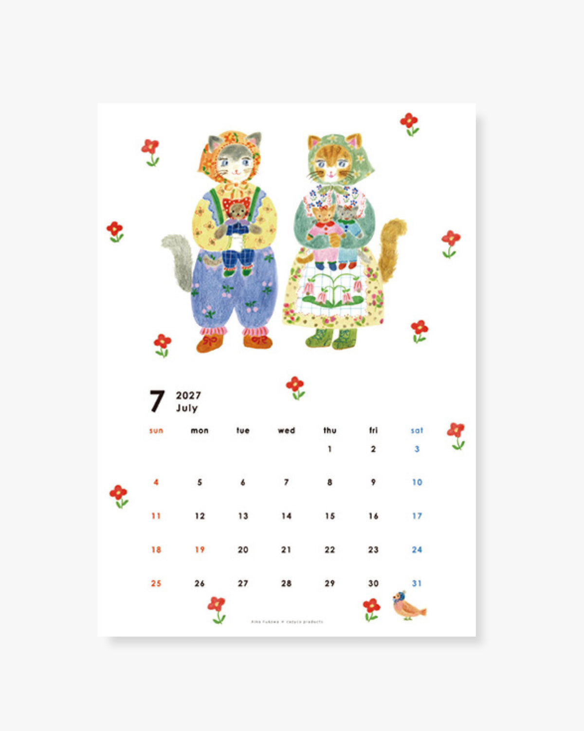 Wall Calendar; Aiko Fukawa 2027 | Her Winter Flowers