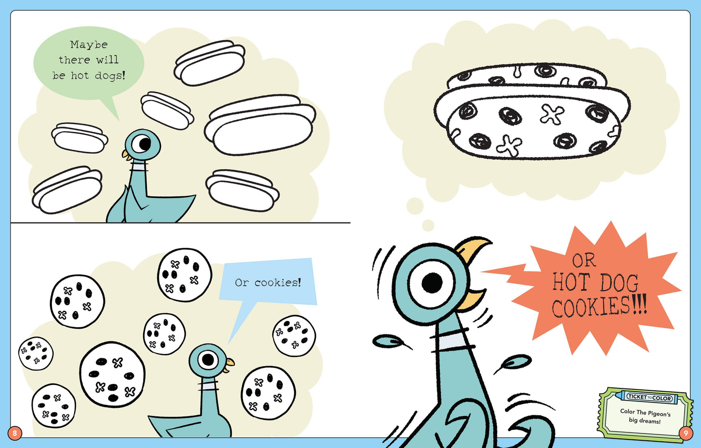 Coloring Book; Don't Let The Pigeon Color This Book! by Mo Willems