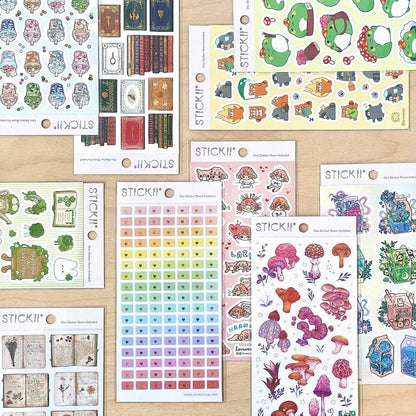 Sticker Sheet; Cuddly Coffee Shop
