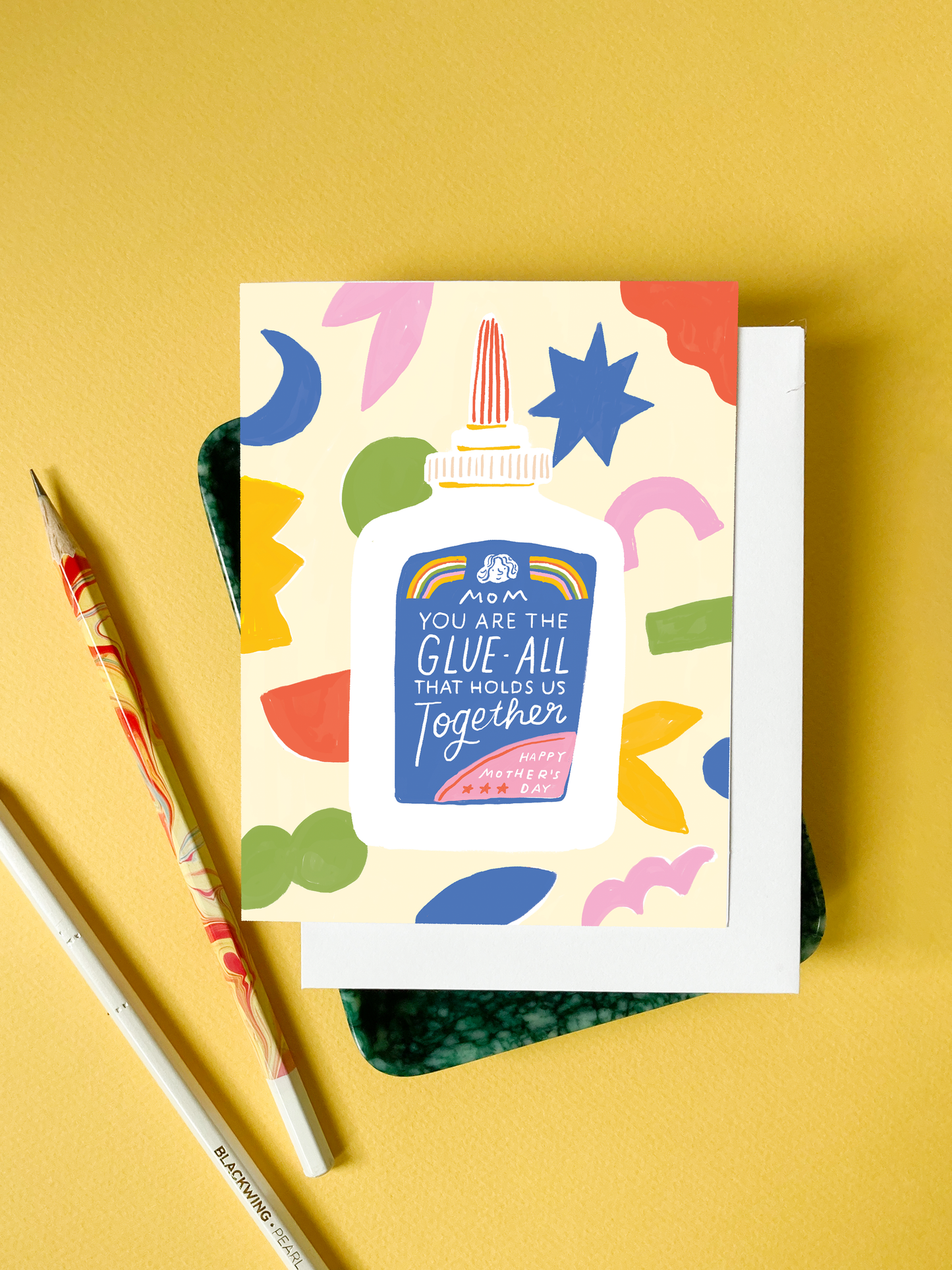 Mom Card; Mom Glue (Mother's Day Card)