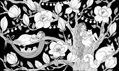 Mature Coloring Book; Nightfall