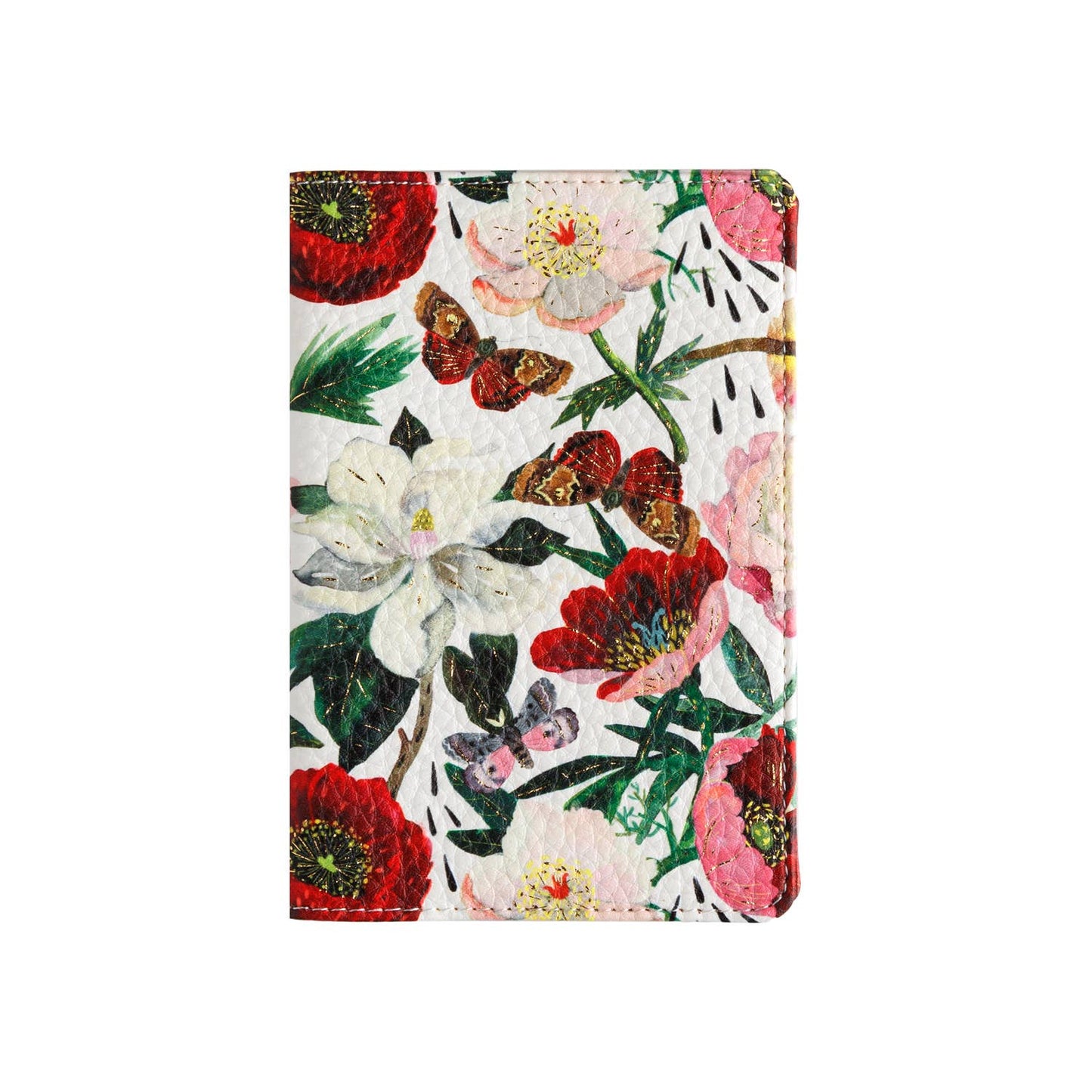 Passport Cover; Peonies - BV by Bruno Visconti (Vegan Leather)