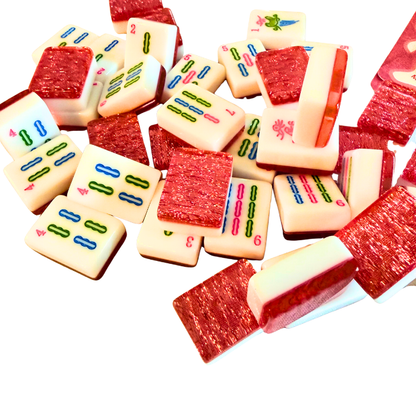 Mahjong Studios Glitter Sparkle Mahjong Tile Set | 166 Tiles Pink Bundle