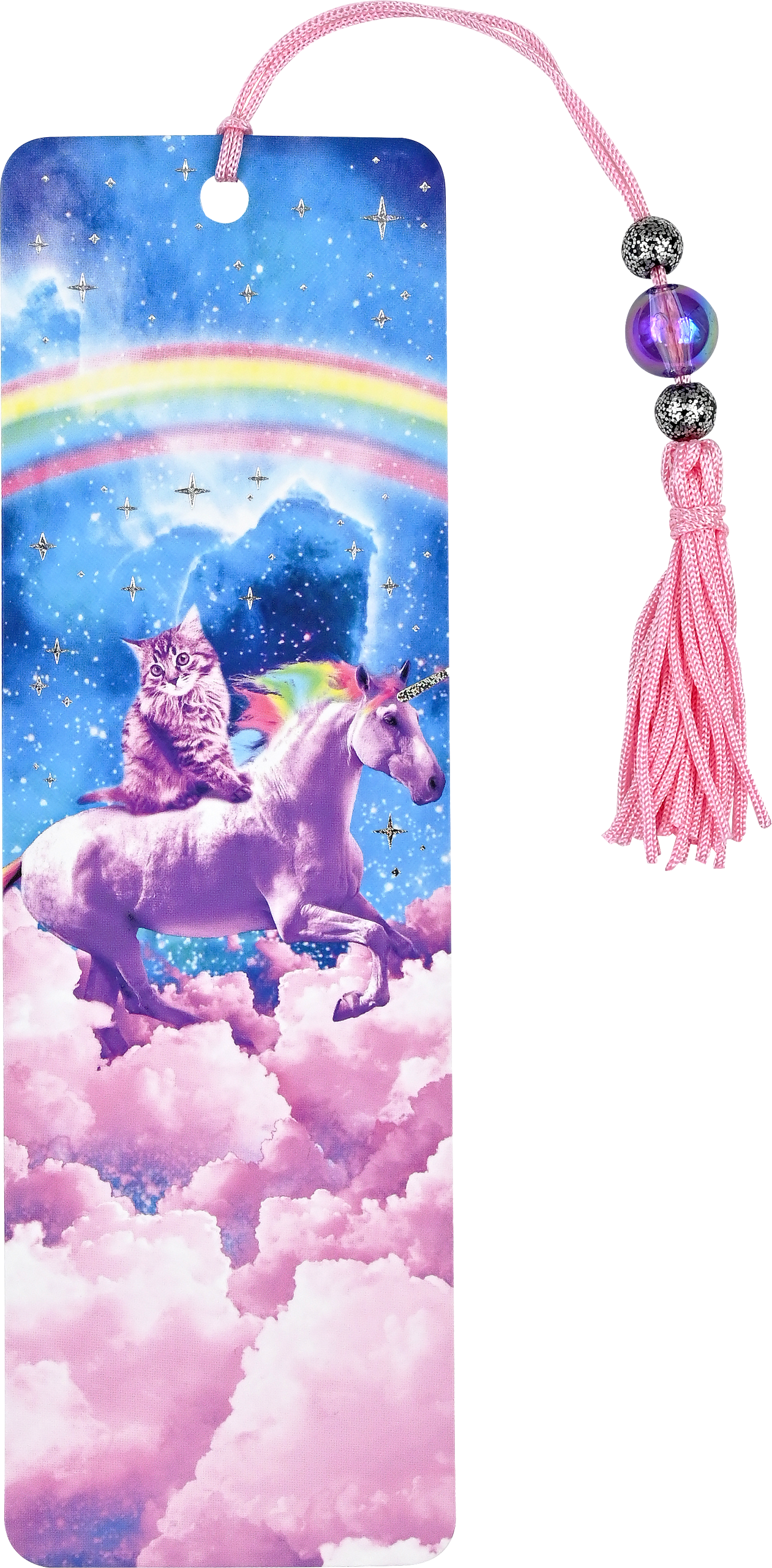 Beaded Bookmark; Unicorn & Kittens Forever
